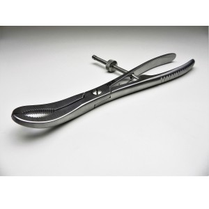 Reduction forceps serrated jaws with spinlock 190mm